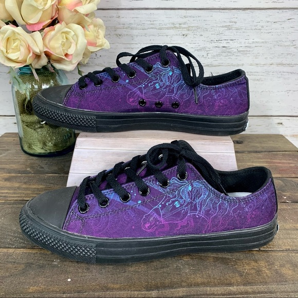 RAAD SHOP Unisex Purple Unicorn Low Tops - Picture 3 of 12
